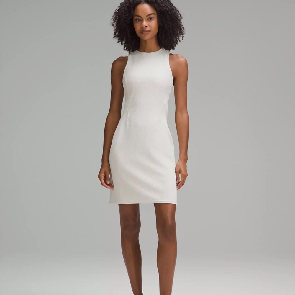 Sleeveless Ivory Sheath Dress